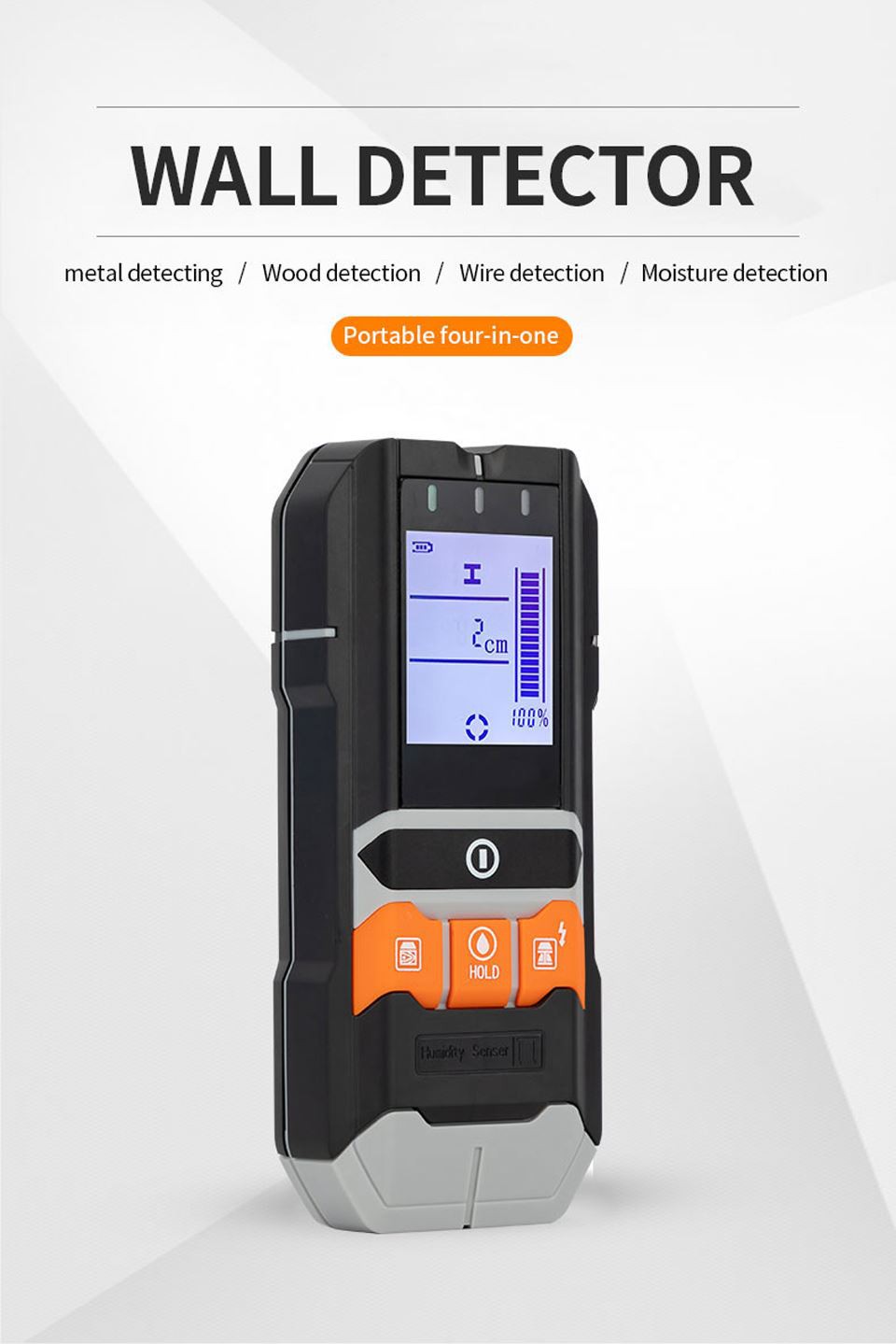 ​ DATI TECNICI DI GVDA Metal Detector Retroilluminato Nero AC Wood Finder Cav...