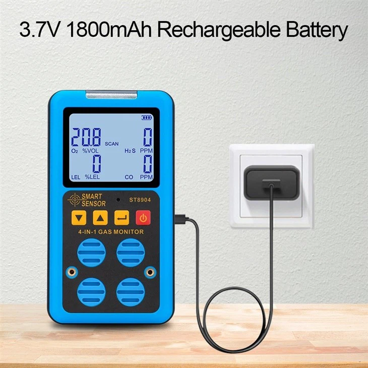 Professional 4 in 1 Multifunctional Gas Detector